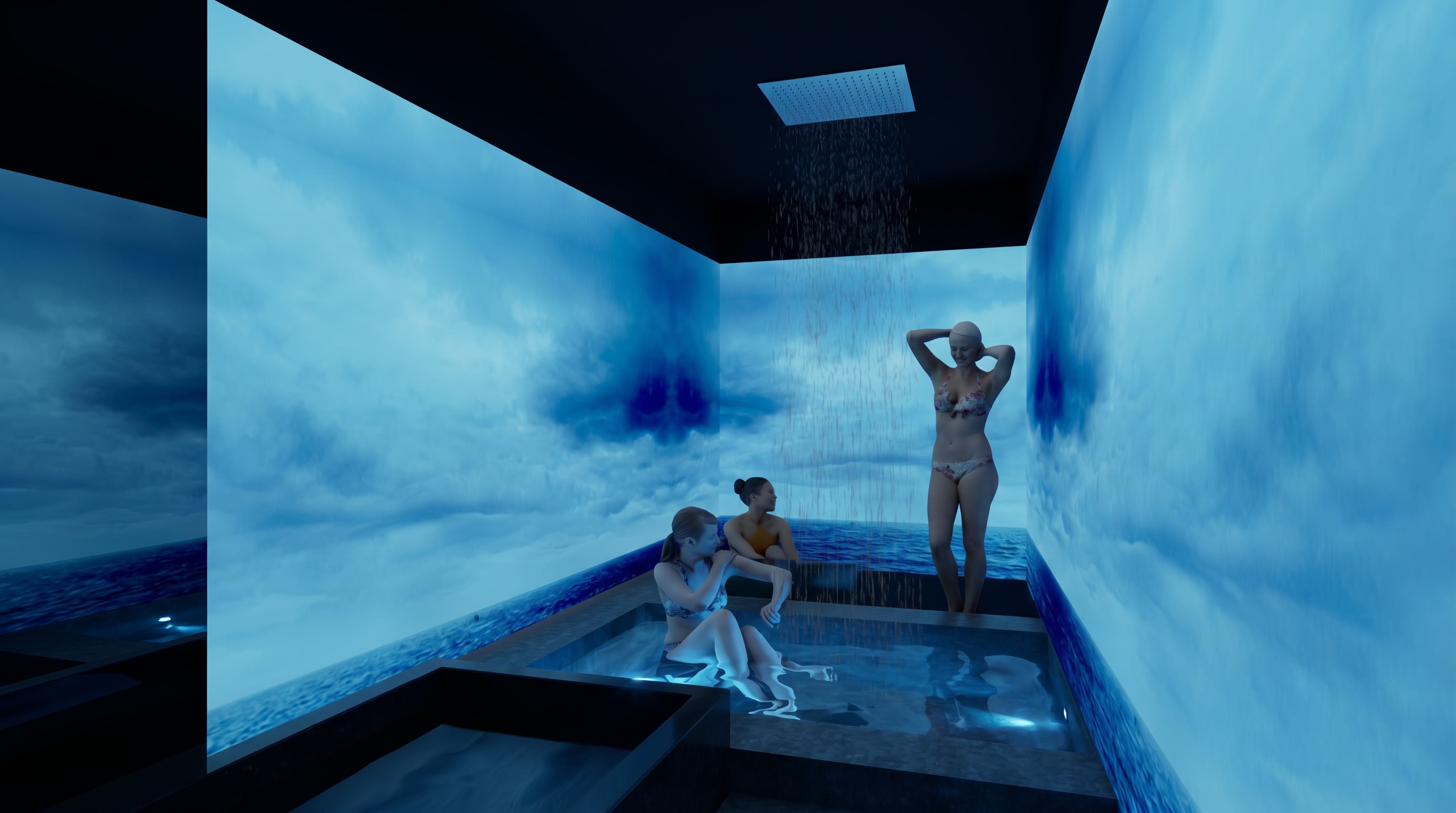 Storm Pool blue water and light