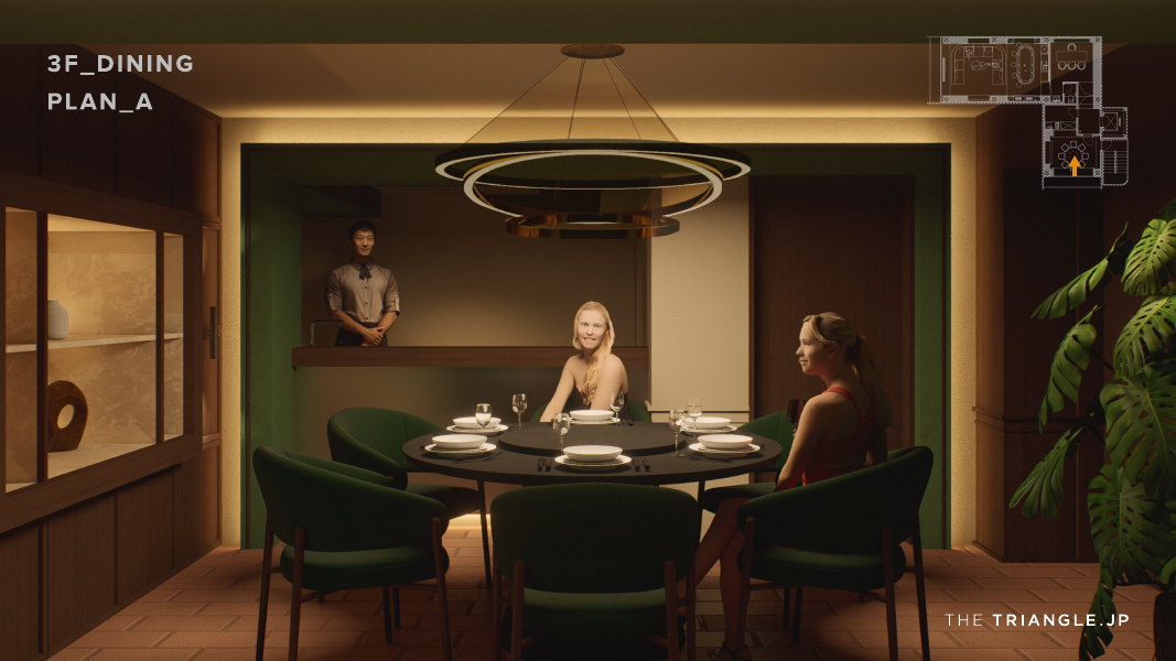 Private dining room from PDF render
